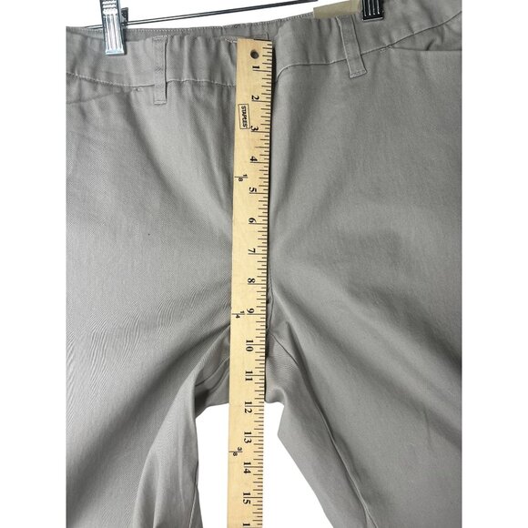 Chicos Light Stonewall Chalet Cotton Meg Flare Pants Size 1Regular - Picture 12 of 14